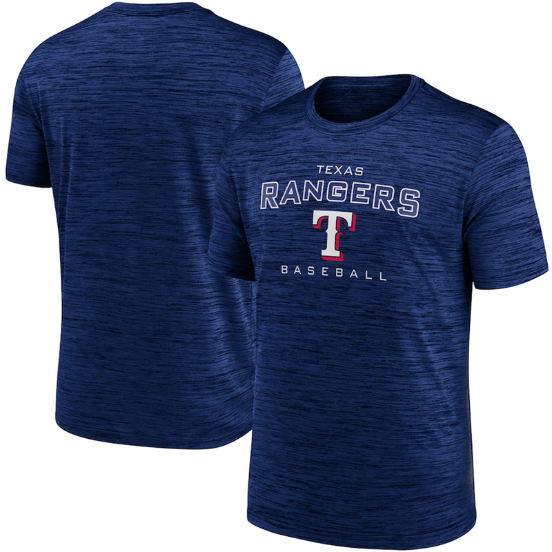 Men's Texas Rangers Blue Velocity Practice Performance T-Shirt Men's Texas Rangers Blue Velocity Practice Performance T-Shirt